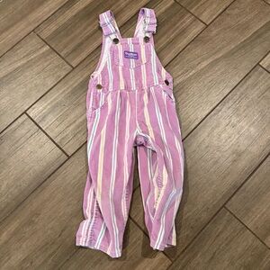 Oshkosh B'Gosh Vintage 90s Overalls 3T Stripe  Vestbak RARE Overalls Made in USA